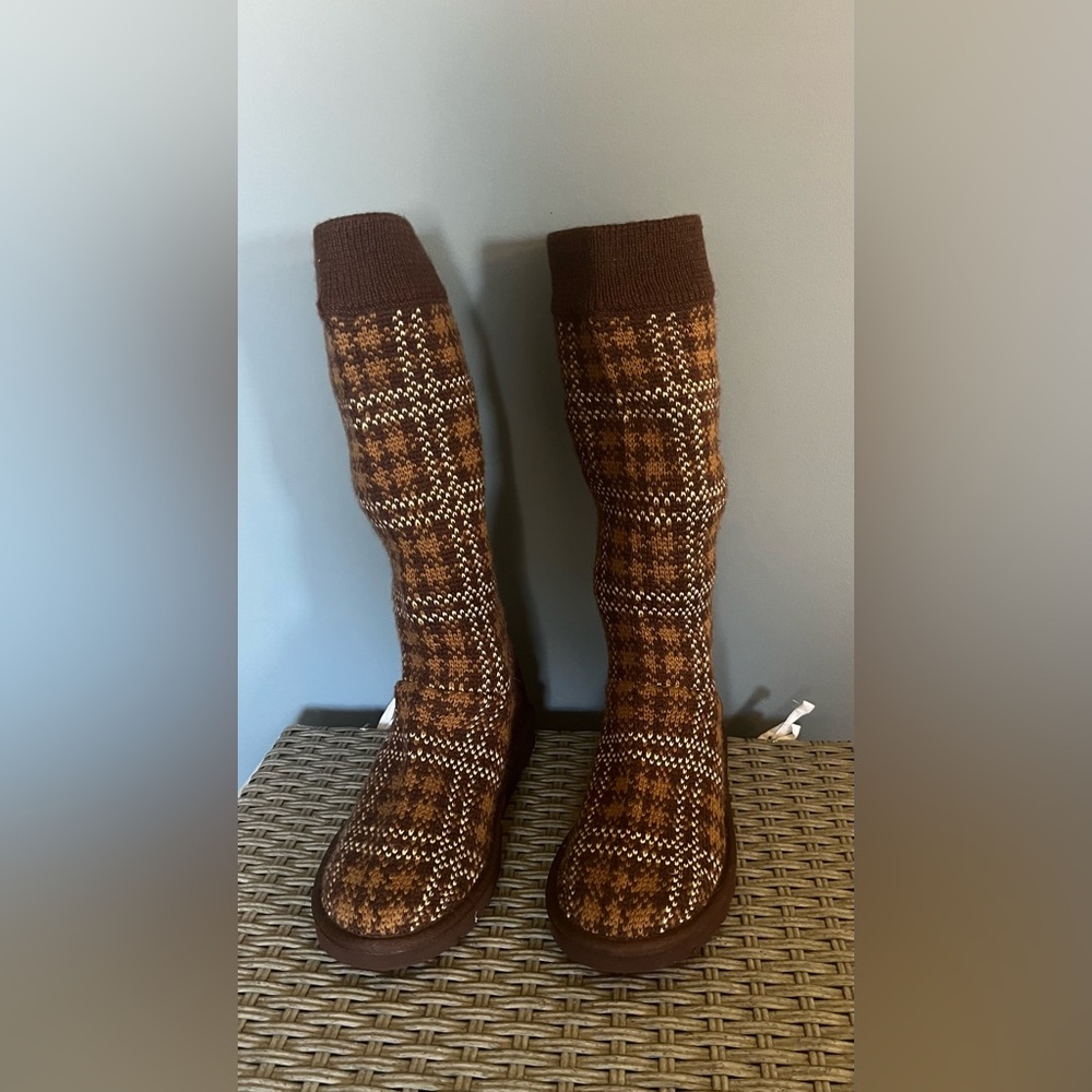 Plaid Knit Ugg Boots